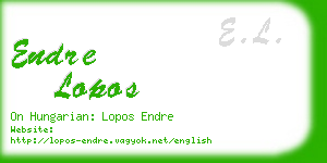 endre lopos business card